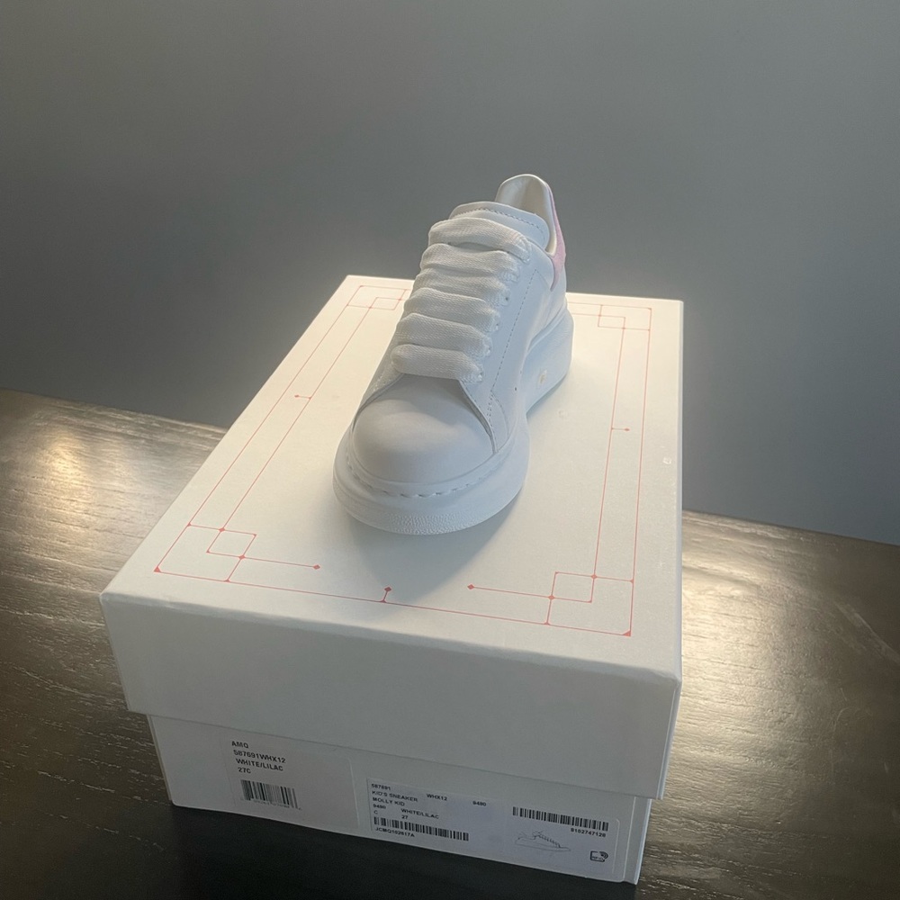 Alexander McQueen, toddler size 27, white/lilac